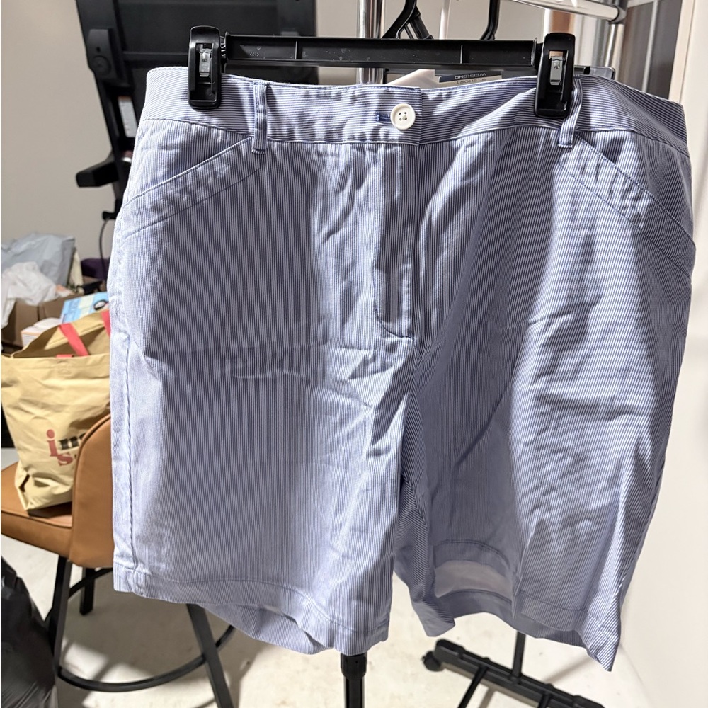 Talbots Light Blue Pinstripe Women's Shorts